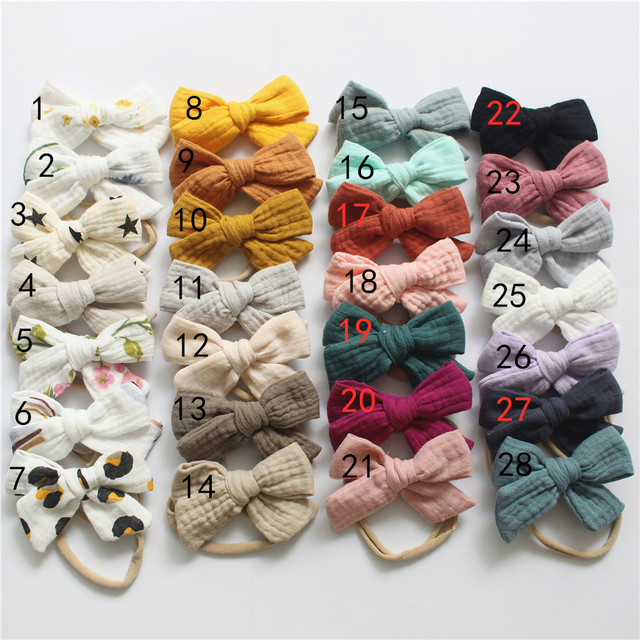 Cotton Baby Girl Headbands Bows Hair Bands For Kids Hair Accessories Infant Items Little Girl Toddler Headband Newborn Baby