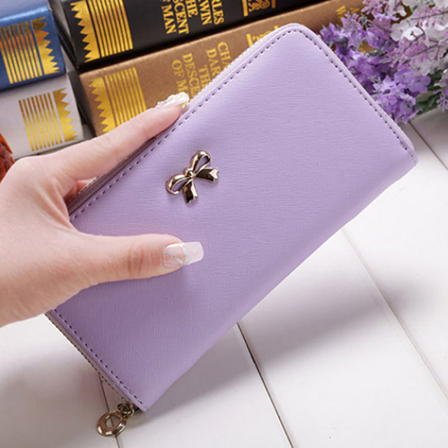 Women Long Wallets Clutch White High Quality Leather Tassel Ladies Zipper Bag Phone Coin Cash Receipt Card Holder