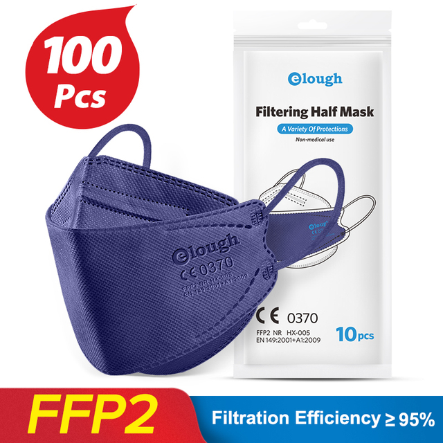 قناع الوجه Elough KN95 ، قناع الوجه ffp2 Mascarilla المعتمد fpp2fan CE ffp2reuse zable Kn95 ، أقنعة حماية الأسماك ffpp2 FFP 2