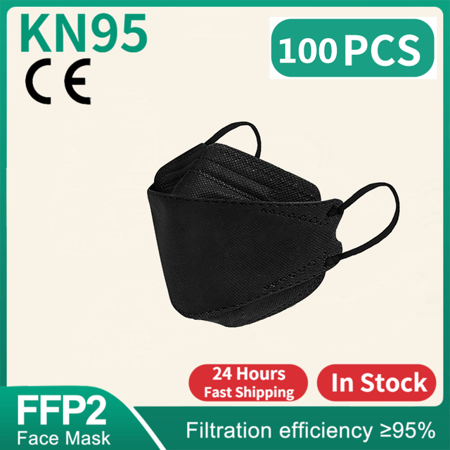 FFP2 Fish Mask KN95 Mascarillas Adult Morandi ffp2 Mask 4 Layer Respirator Approved FFP2 Face Masks Breathing Mouth Mask