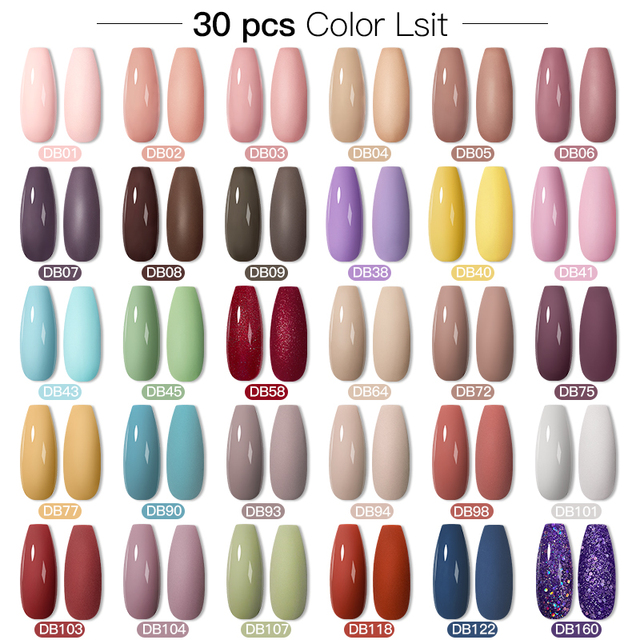 Mtssii 24/25/40/60pcs Gel Nail Polish Set Color Gel Semi Permanent UV Led Varnish Nail Art Design Soak Off Gel Set Nail Gel Set