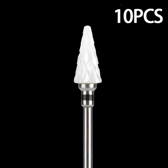 Nail Bits Ceramic Nail Drill Bit Pedicure Drill Milling Cutter For Manicure Machine Pedicure Caps Ceramic Drill Nail Polish Tools