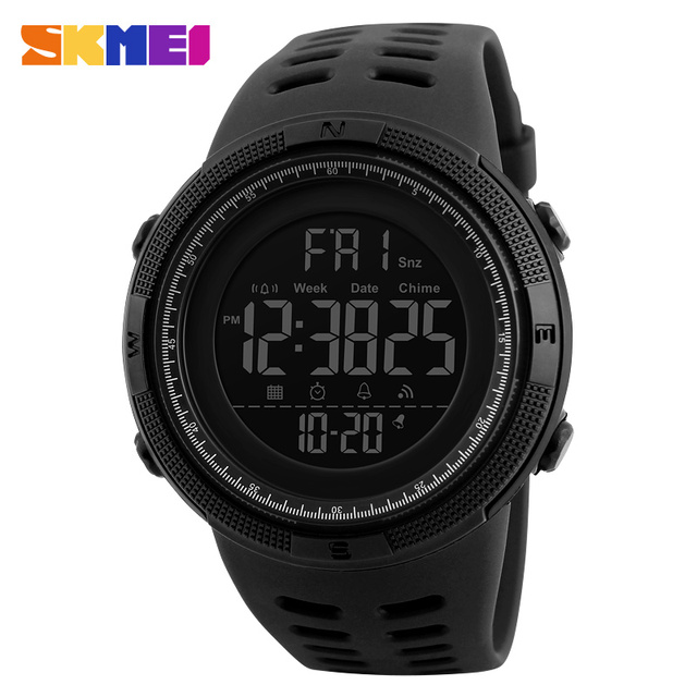 SKMEI Fashion Outdoor Sports Watch Men Multifunction Watches Alarm Clock Chrono 5Bar Waterproof Digital Watch reloj hombre 1251