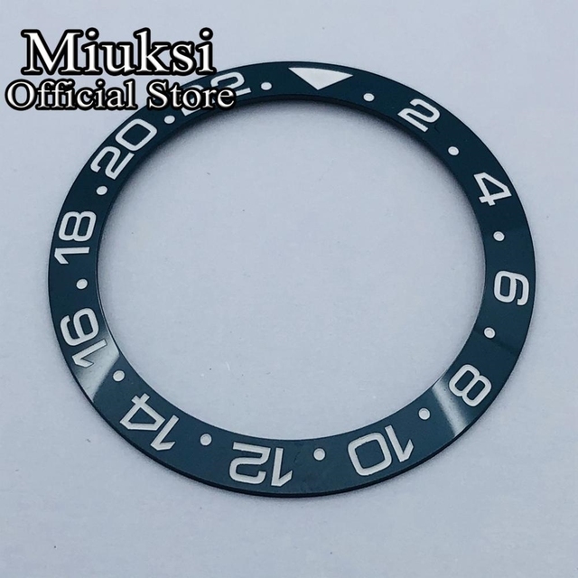 Miuksi 40mm high quality ceramic bezel watch parts fit 43mm watch case for watch sea