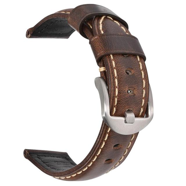 BEAFIRY Fashion Oil Wax Genuine Leather Watch Band 19mm 20mm 21mm 22mm 23mm 24mm Watch Straps Watchbands Strap Brown Blue Black