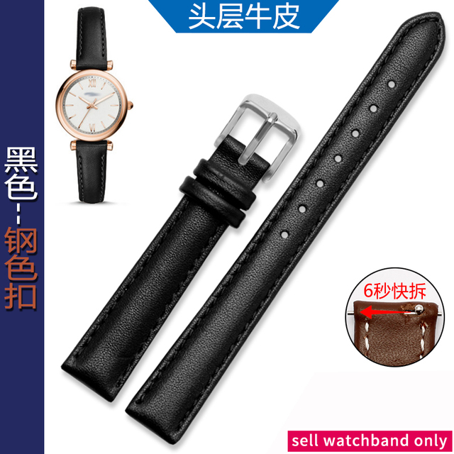 المرأة جلد طبيعي WatchBands ل كاسيو الأحفوري حزام (استيك) ساعة فولي فولي الأولى طبقة جلدية حزام ساعة اليد 12 مللي متر 14 مللي متر 16 مللي متر