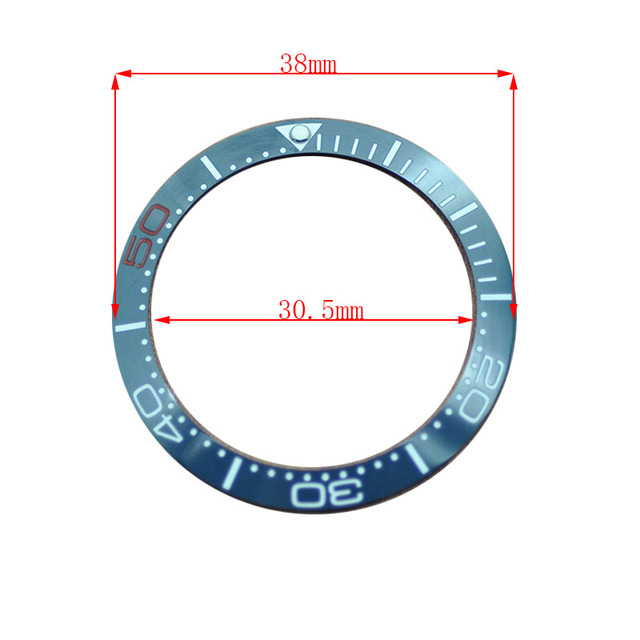 38mm ceramic bezel GMT and diving watch insert for 40mm men's watch watches replacement watch accessories simple dial watch bezel insert