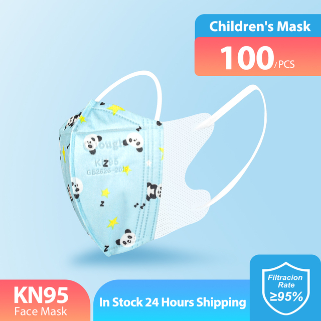 Elough Mascarillas FPP2 Niños Mask Infant Reusable FFP2 3D Cartoon KN95 Masks For Kids FFP 2 4 Layers ffp2 Kids Mask