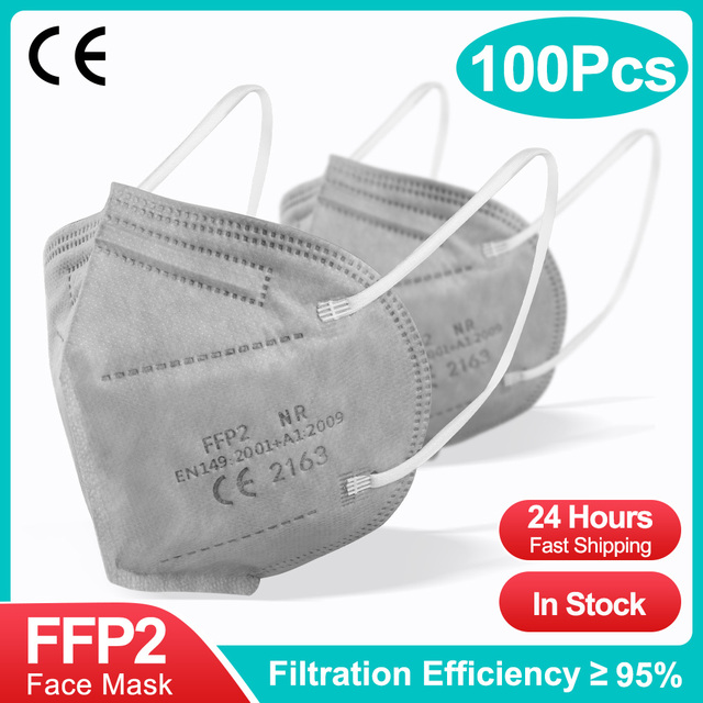 20-100 قطعة ffp2fan ce mascarillas ffp2reuse zable الألوان واقية الفم قناع kn95 masque ffpp2 mascarillas kn95 شهادة