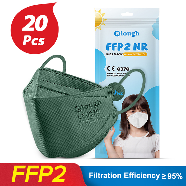 FPP2 Approved Children Mask FFP2Fan Kids Korean Fish Mask Respirator Mask FFP 2 KN95 Face Masks pff2 ffp2reuse zable FFPP2