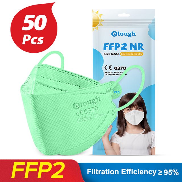 أقنعة إيلو FPP2 للأطفال 6-12 سنة الأسماك الكورية Mascarilla Infantil FPP2 قابلة لإعادة البيع 4 طبقات FFP2 KN95 قناع للأطفال