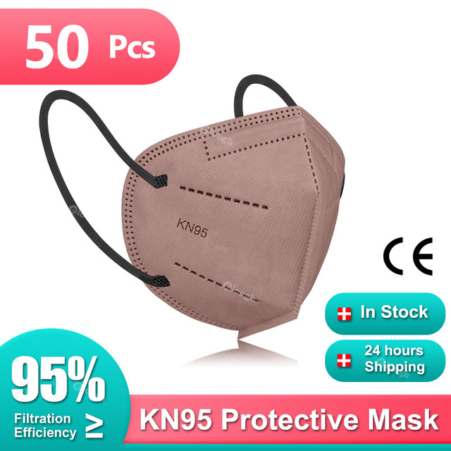 KN95 Mascarillas FPP2 Morandi Masks Black Gray FFP2 Adult 5 Layers Protective Face Mask Oral Respirator Mask ffp2masque CE