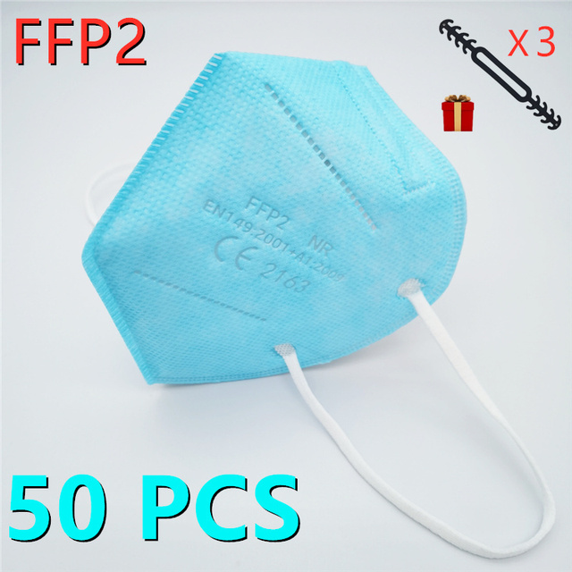 10-100pcs FFP2 Mascarillas Black Adult ffp2fan Approved Colors Respiratory fpp2 Face Mask Mascherine ffpp2 CE Fast Delivery