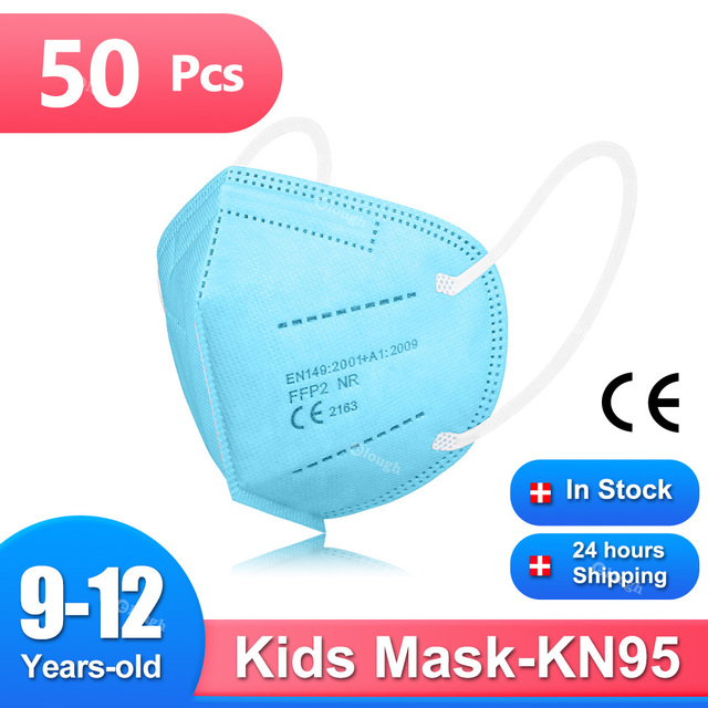 9-12 old CE ffp2 قناع للأطفال mascarillas fpp2 niños 5 طبقات أطفال KN95 أقنعة بنين بنات قناع الوجه ffp2fan Masque Enfant