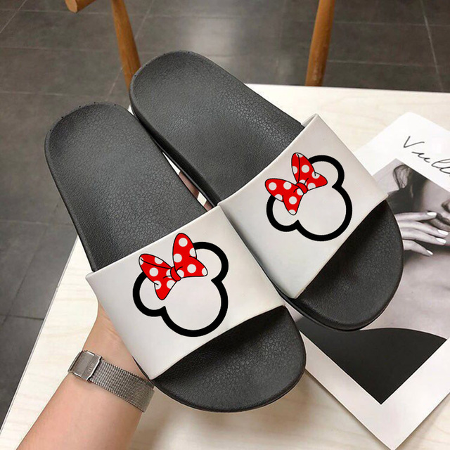 Women Cartoon Slippers Summer Indoor Slippers Cute Animal Beach Flip Flops Bathroom Home Slippers Non-slip Bathroom Home Slides