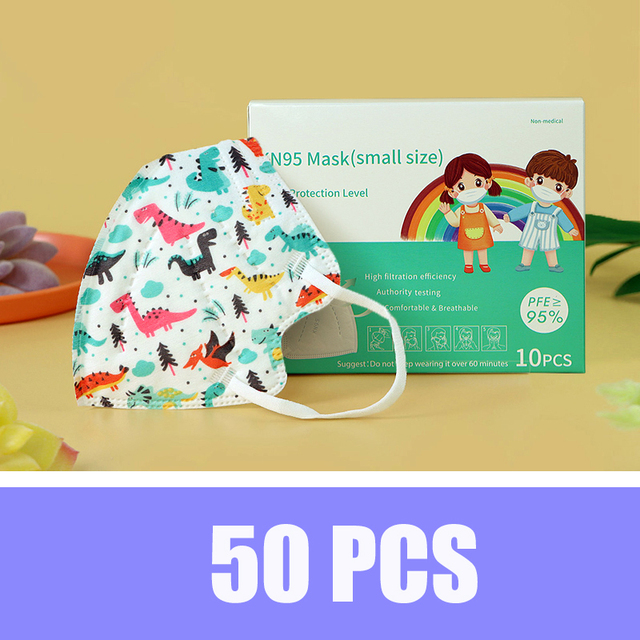 Baby KN95 Mask Unicorn 5 Layers Face Mask KN95S Respirator FPP2 Children Dinosaur Masks Individual Package Fast Delivery Neos