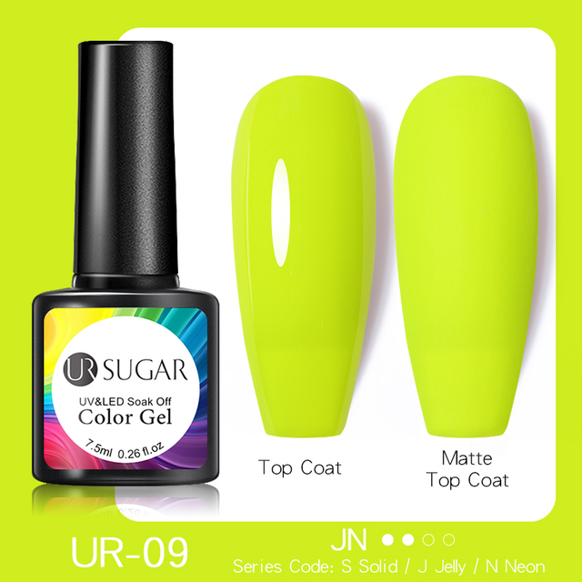 ur sugar 7.5ml luminous gel nail polish glow in the dark color semi permanent soak off uv varnish gel fluorescent nails art