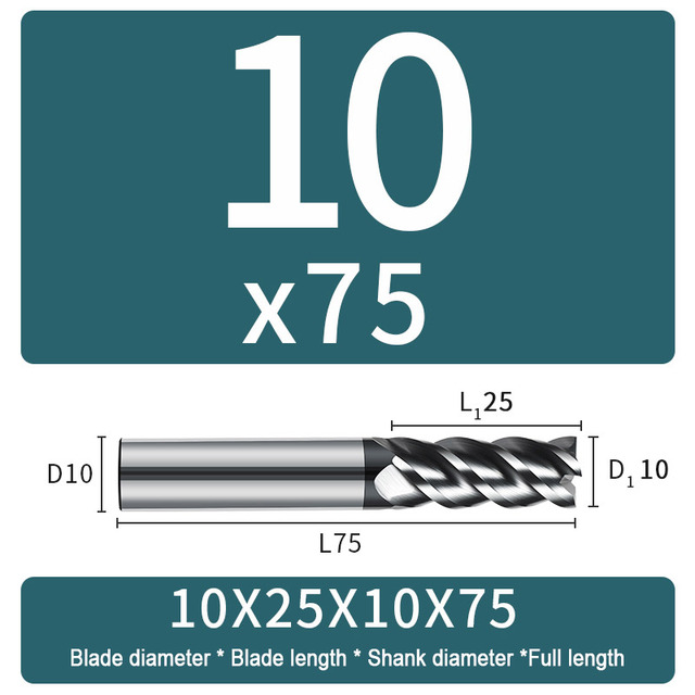 Carbide Milling Cutter 4 Flute Harden Tungsten Alloy Steel Face End Mill Lengthening 16mm 150mm Computer Tools Stainless Special HRC 65