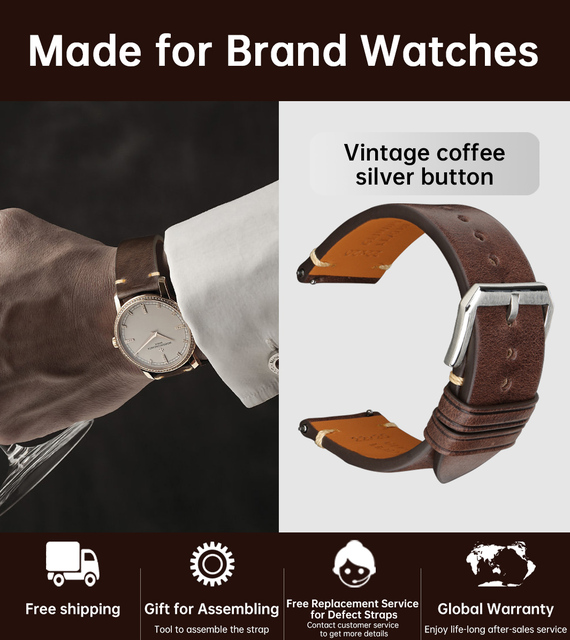 MAIKES Quick Release Watch Band Italy Vegetable Tanned Leather For Huawei Galaxy Watch 22mm Cow Watch Bracelet Leather Strap