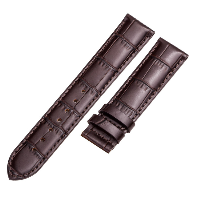 19mm 20mm 21mm 22mm Genuine Leather Watch Band For Tissot T035 Lilock T063 T41 Curved End Handmade Watch Strap Butterfly Buckle