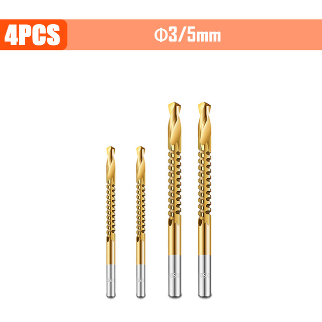 3/4/5/6pcs Cobalt Drill Bit Spiral Screw Metric Composite Tap Drill Bits Drill Polishing Woodworking HSS Twist Drilling Tools