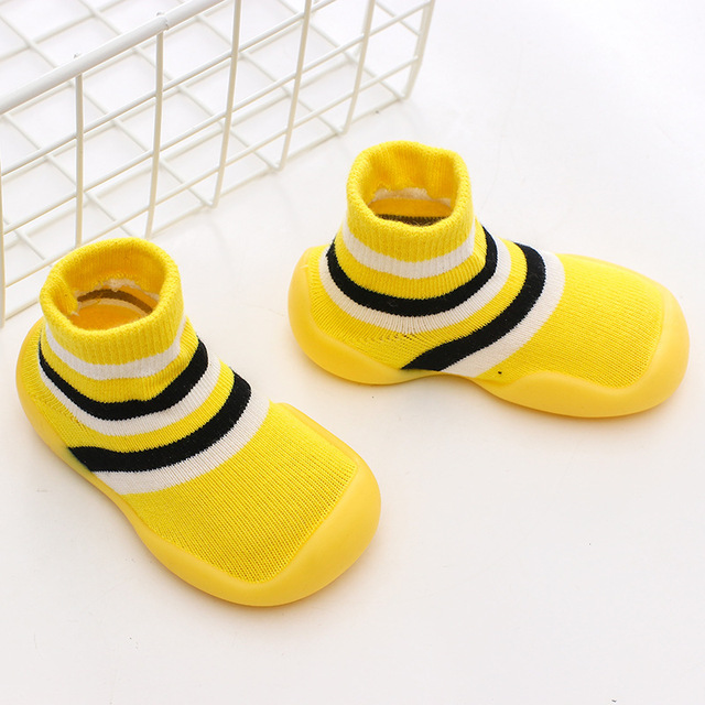 Unisex Baby Shoes First Shoes Baby Walkers Toddler First Walker Baby Girl Kids Soft Rubber Sole Baby Shoes Knit Socks Anti-slip