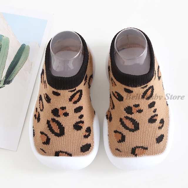 Leopard White Baby Shoes Fashion Unisex Spring Baby Floor Shoes Non-slip Soft Baby Booties Infant Shoes Plaid Cartoon Casual Shoes