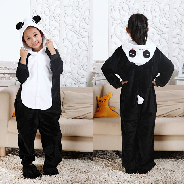 flannel unicorn for kids pajamas boys girls sleepwear children panda jumpsuit kids oneise for jumpsuit licorn