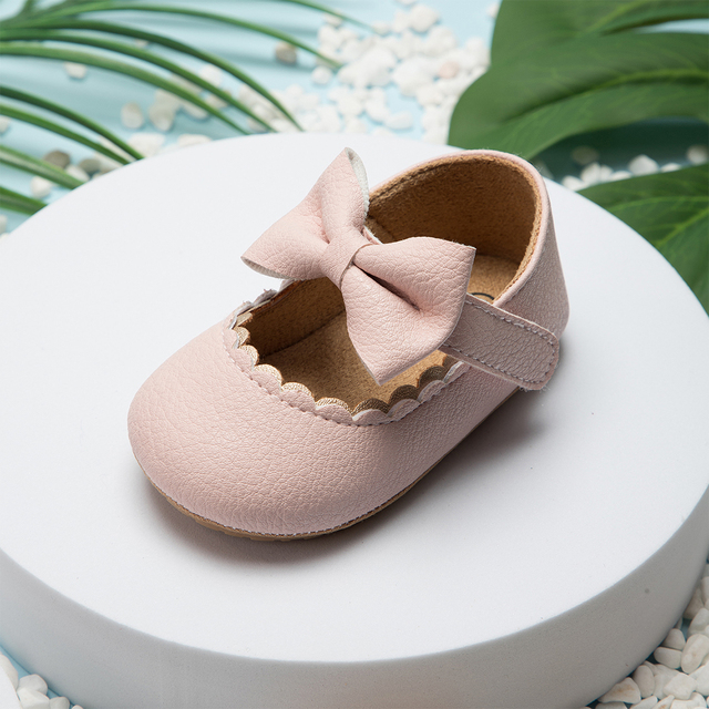 New Baby Boys Girls Leather Rubber Anti-slip First Walkers Baby Shoes Newborn Baby Girls Shoes