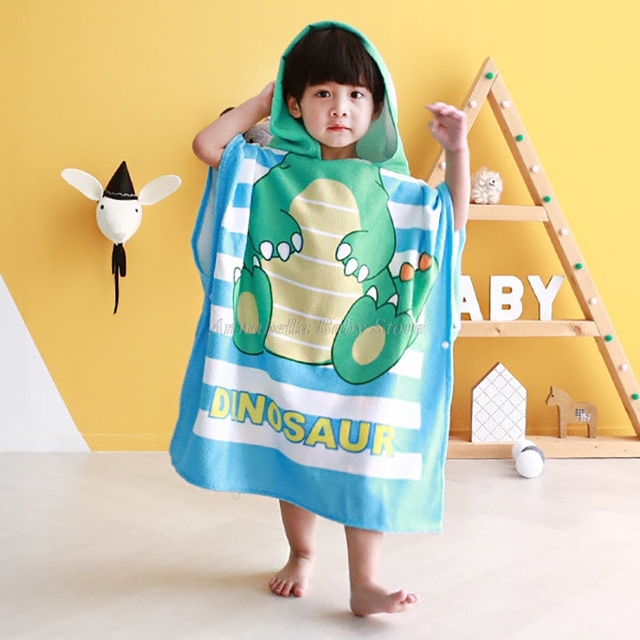 Cartoon Baby Bath Towel Microfiber Cotton Hooded Beach Towel Newborn Cape Towels Soft Poncho Kids Bathing Stuff Infant Towel