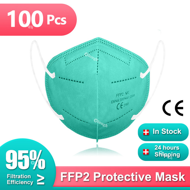 FFP2 أقنعة KN95 Mascarillas هومولوكادا 5 طبقات ffp2fan CE قناع الجهاز التنفسي FPP2 قناع وجه واقي KN 95 Masque الكبار