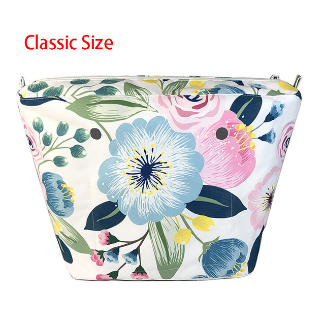 Floral trim waterproof inner insert, classic small inner pocket, handbags accessory