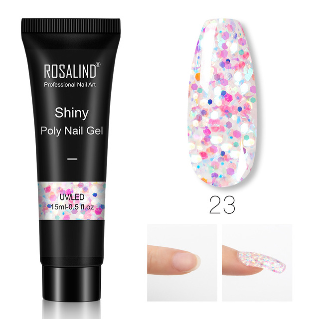 Rosalind 15ml Poly UV Nail Extension Gel 102 Colors Nail Art Design Manicure Semi Permanent Varnish Nail Polish Building Gel