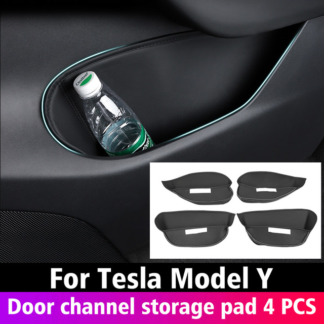 Car Trunk Organizer Booster For Tesla Model Y Model 3 2021-2022 Leather Mat Refit Interior Trim Accessories