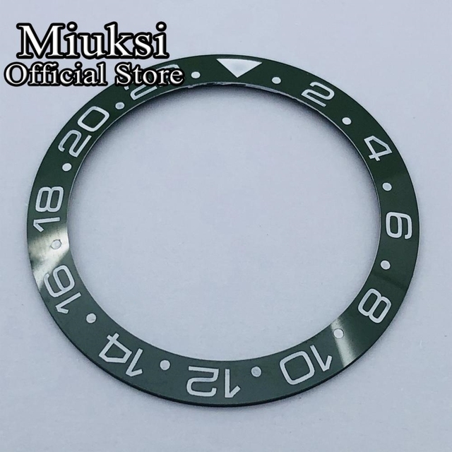 Miuksi 40mm high quality ceramic bezel watch parts fit 43mm watch case for watch sea