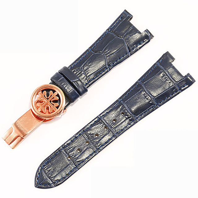 Leather watch band for Patek Philippe 5711 5712G Nautilus for watches men and women special prong wristband 25mm