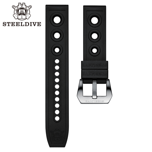 STEELDIVE Automatic Watch Strap 20mm Mechanical Watch Bands 22mm Steel Diving Watch Rubber Strap 20/22mm Fashion Watches Bracelets