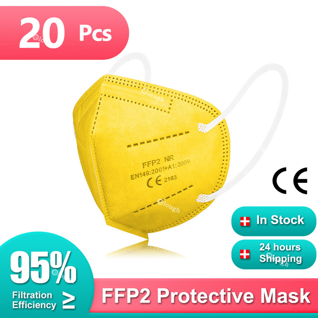 أقنعة FFP2 Mascarillas FPP2 homology adas KN95 قناع ffp2masque FFP 2 للبالغين أسود رمادي قابلة لإعادة الاستخدام 5 طبقات قناع الوجه الواقي للفم