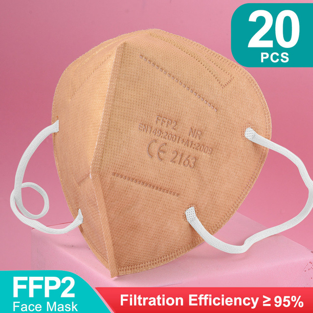 20-100 قطعة ffp2fan ce mascarillas ffp2reuse zable الألوان واقية الفم قناع kn95 masque ffpp2 mascarillas kn95 شهادة