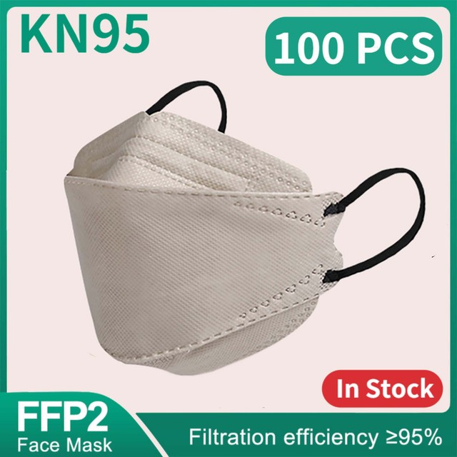 Fish Mask ffp2 Mascarillas FPP2 KN95 Morandi ffp2fan 4 Layer Respirator Approved Face Masks FFP2 Respirator Mouth Cover Mask