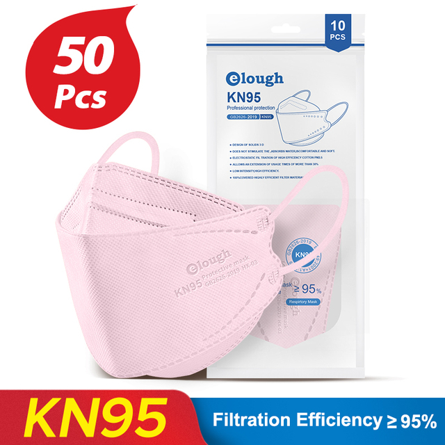 أقنعة Elough KN95 الأسماك Morandi لون ffp2 mascarilla fpp2 homology ada إسبانيا 4 طبقات قناع الوجه التنفسية ffp2masque FFP 2