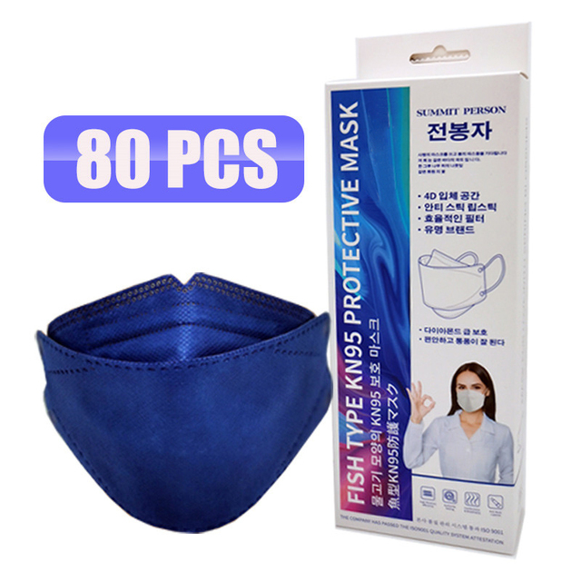 KN95 ffp2 Fish Mask Adult Cloth Face Mask KN95 Respirator Face Mask KN95 Face Mask Black Dust Mask Mascarillas