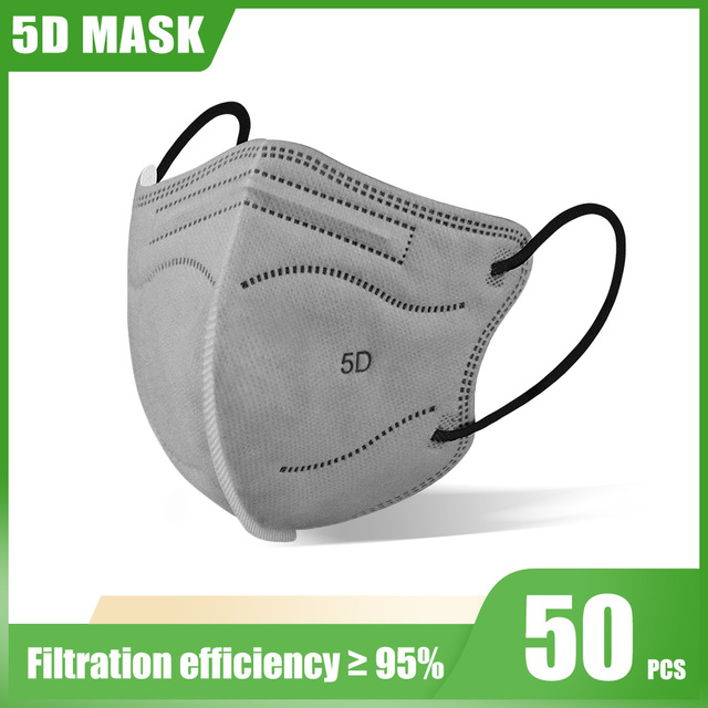 20/50/100pcs 5D FFP2 Masks Morandi Adult KN95 Face Mask CE Approved FPP2 Mascarillas Security Protection ffp2fan