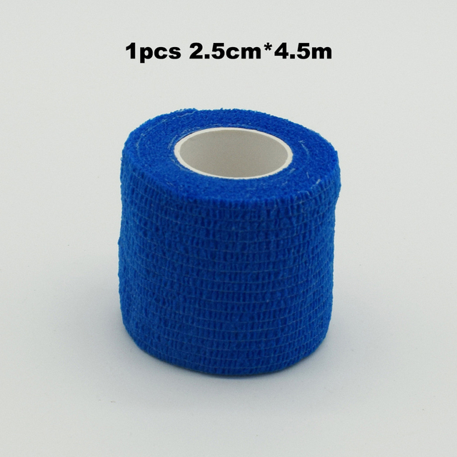 1pc Disposable Self-adhesive Colorful Latex Medical Wrap Athletic Tape To Handle Tightening Tube Of Tattoo Accessories