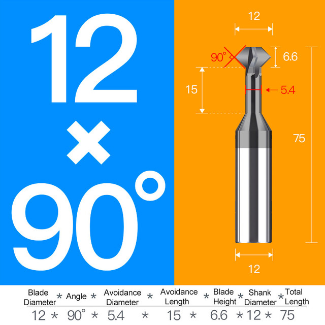 Tungsten carbide steel chamfering cutter 60 120 90 degree up and down double-sided machining coated milling cutter chamfering tools