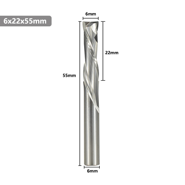 XCAN Up Down Cutter 3.175/4/5/6/8/10mm Shank CNC Router Bit for Woodworking 2 Flute Carbide End Mill Wood Mills Cutter