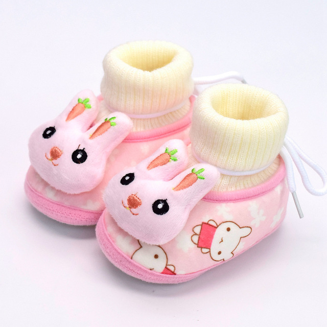 2022 New Winter Baby Shoes Infant Cotton Shoes Warm Shoes Plush Thick Medium High Tube Sock Baby Toddler Shoes Soft Shoes