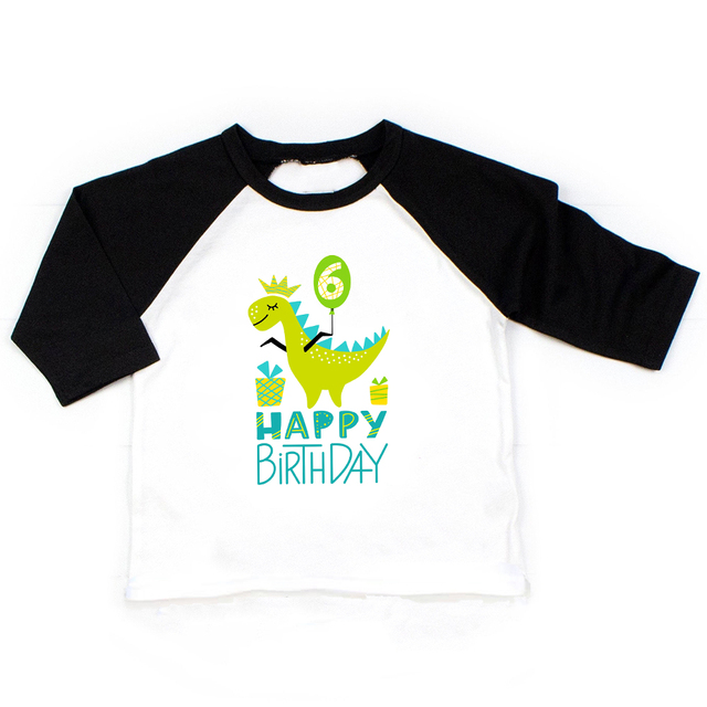 Dinosaur Birthday Shirt Birthday T-shirt Birthday Trcuk Tee Dinosaur Shirt Party Dinosaur Theme Gift Boys Fashion T-shirt