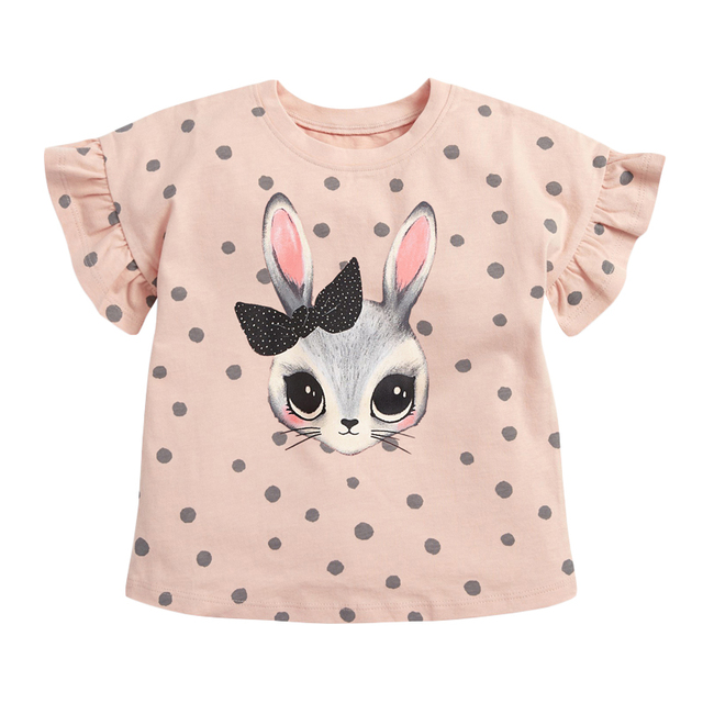 Little maven summer clothes full cotton T-shirt blue baby girls cat lovely and comfortable clothes for baby infant kids 2 to7 yea