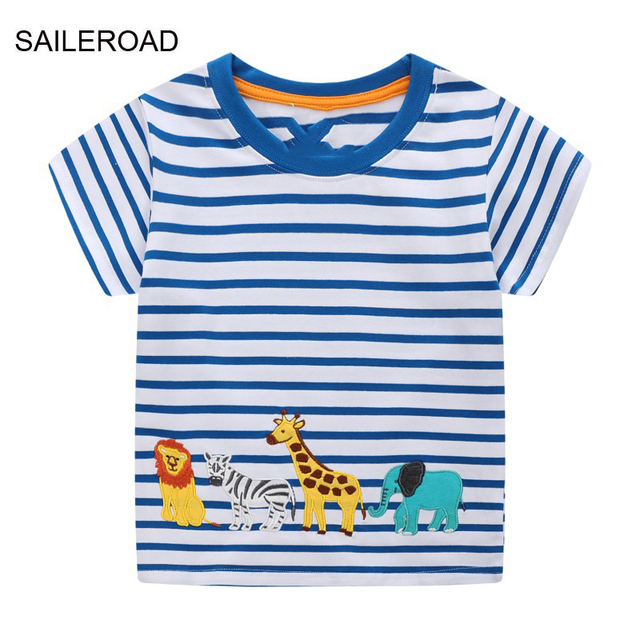 Seieroad Baby Girls 2-7 Years Animation Short Sleeve Cotton T-Shirt For Boys T Shirt Tops